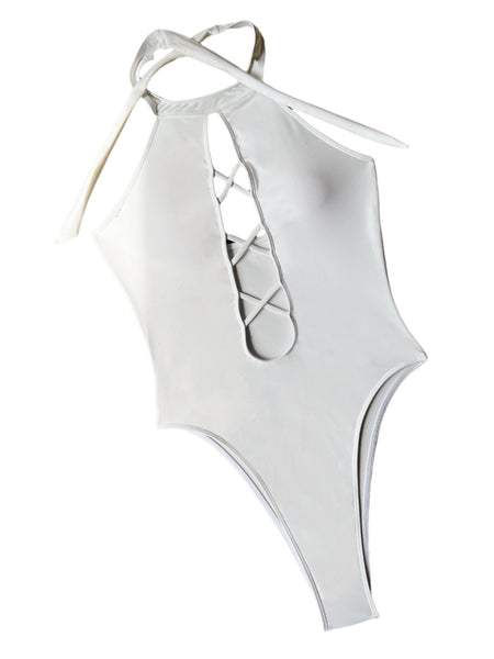 Jumpsuit  Bikini European American Swimsuit Women Neck Hanging Swimwear