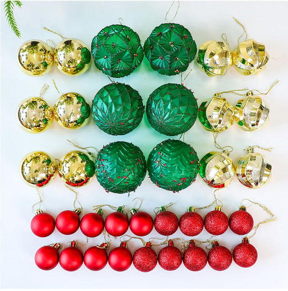 Saint Yuan Electroplated Christmas Ball Set 36Pcs Tree Decorations Window Display Personality Ornament Seasonal Decorations