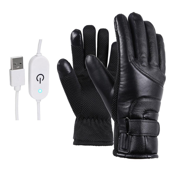 Winter Electric Heated Gloves Windproof Cycling Warm Heating Touch Screen Skiing Gloves & Mittens