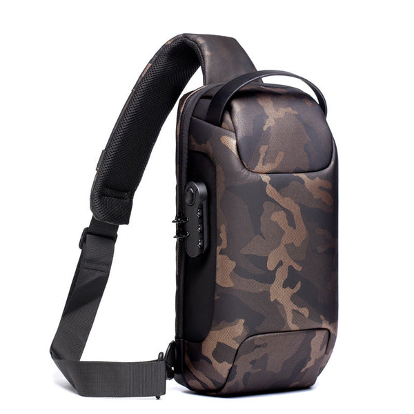 Waterproof Usb Antitheft Bag Men Oxford Crossbody Shoulder Sling Multifunction Bags