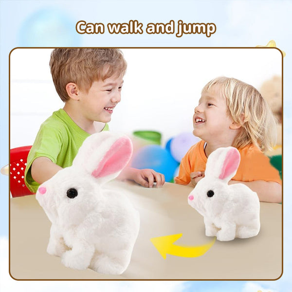 2025 Upgraded Interactive Bunny Toy. Hops Walks Talks Shakes Ears. Plush Gift For Kids (Grey). Plush Toys