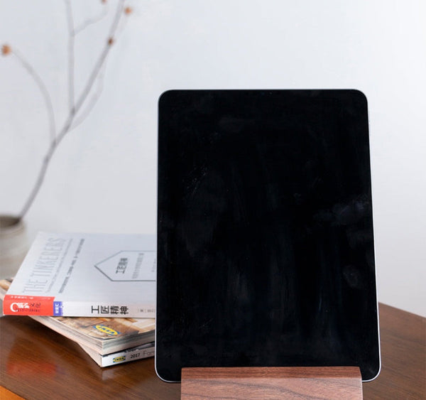 Retro Walnut Wood Solid Tablet Stand Creative Desktop Computer And Phone Holder Mounts Stands & Holders