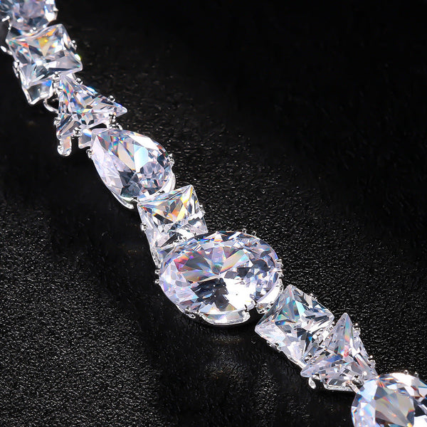 Simple Necklace Earring Set Bride's Wedding Jewelry Fashionable And Versatile Accessories Earrings