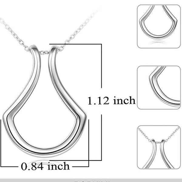 U Shaped Ring Holder Necklace As Gift For Wife Protective Pendant Necklaces & Pendants