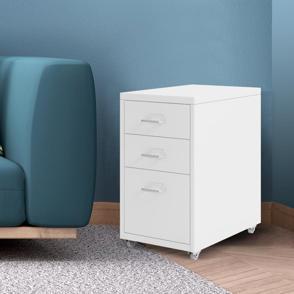 Levede 3 Drawer Office Cabinet In White For Organized Storage And Efficient Workspace Cabinets & Cupboards