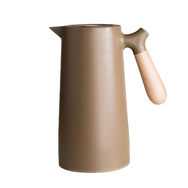 Large Capacity 1L Nordic Wooden Handle Insulated Thermos