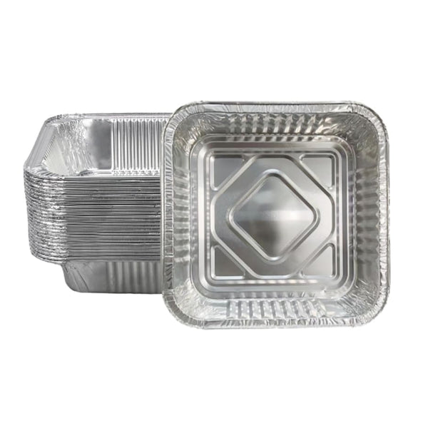 48X Deep Foil Aluminium Disposable Food Container Trays Pans Baking Roast Bulk 33X27x11cm Food Storage Containers