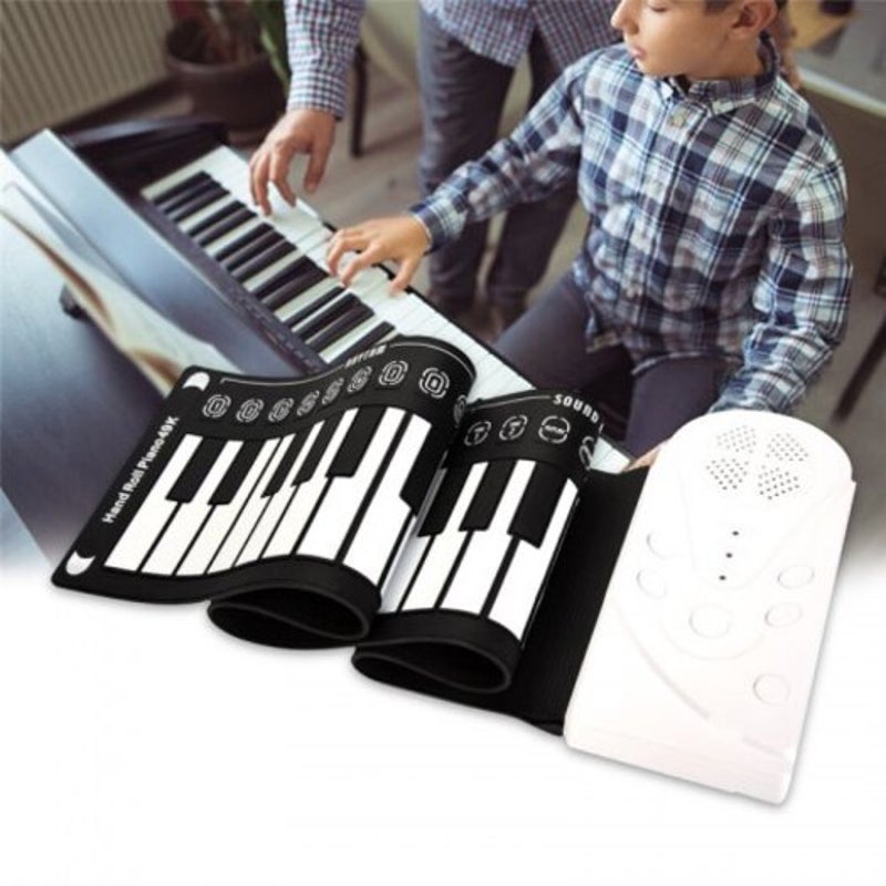 49 Key Hand Roll Electronic Piano Portable Folding Flexible Keyboard Electronic Keyboards