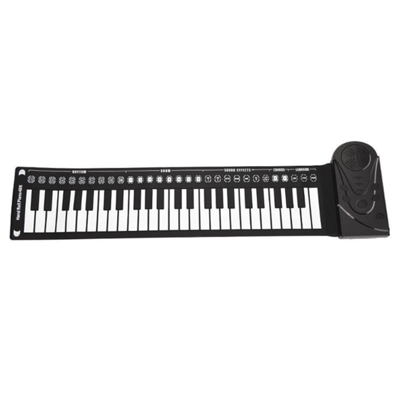 Electronic Keyboards 49 Key Hand Rolled Piano Portable Folding Electronic Beginner Practice With Speakers Suitable For Children