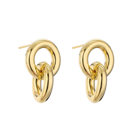 Veile Studios Glossy Geometric Retro High End Copper Cool Style Accessories Earrings