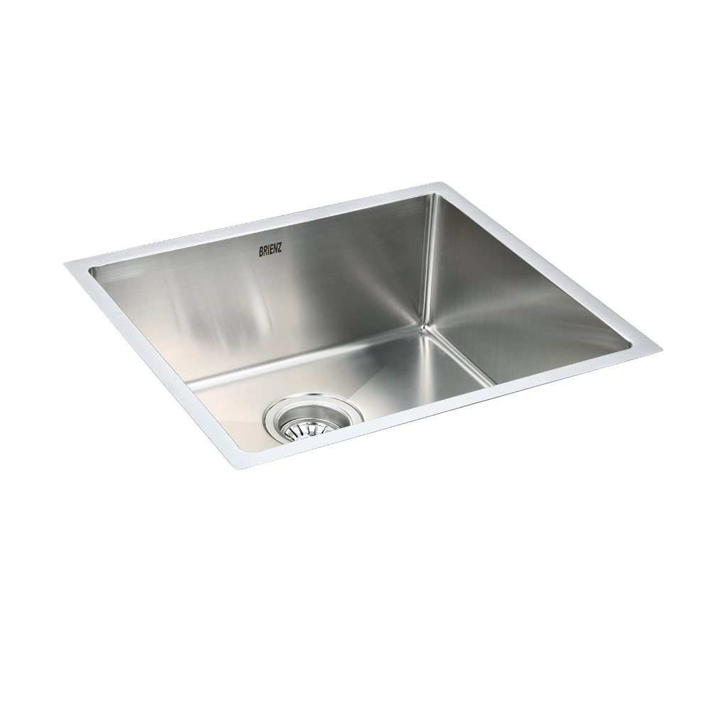 490X440mm Handmade Stainless Steel Undermount / Topmount Kitchen Laundry Sink With Waste Kitchen Sinks