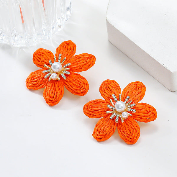 Veile Studios Women Ladies Party Accessories Flower Fashion Jewellery Earrings