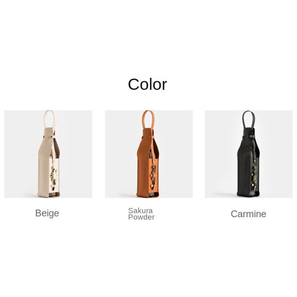 Wine Tote Bag With Leather And Champagne Storage Portable Carry For Picnics Food Storage Bags