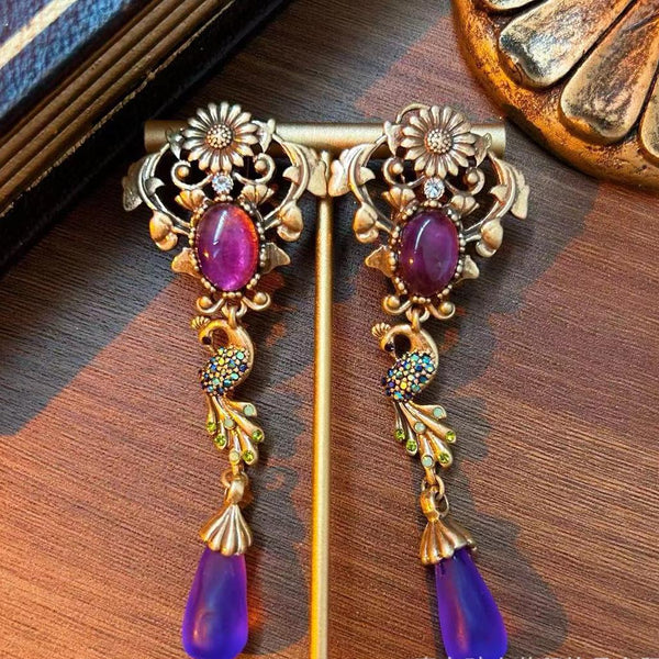 Veile Studios Palace Retro Copper Plated Genuine Gold Diameter 35 Centimetre Height 9 Earrings