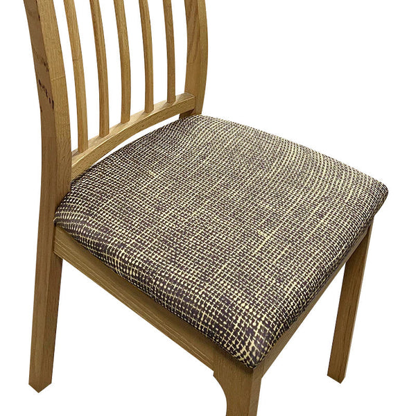 Chair Cover Dark Brown Corn Kennel Pattern Stretch Seat For Dinning Kitchen Slipcovers