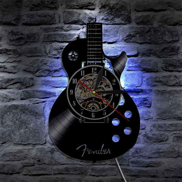 Retro Guitar Vinyl Record Wall Clock Wall Clocks