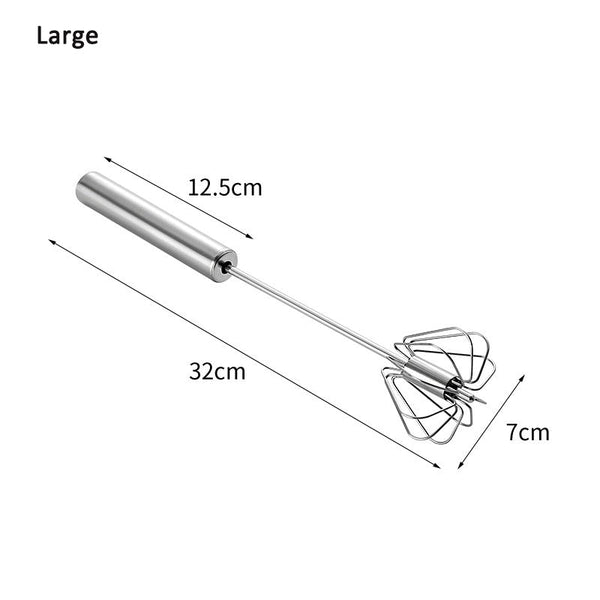 Stainless Steel Egg Beater Semi Automatic Hand Press Rotary Household Kitchen Manual Other Kitchen Gadgets