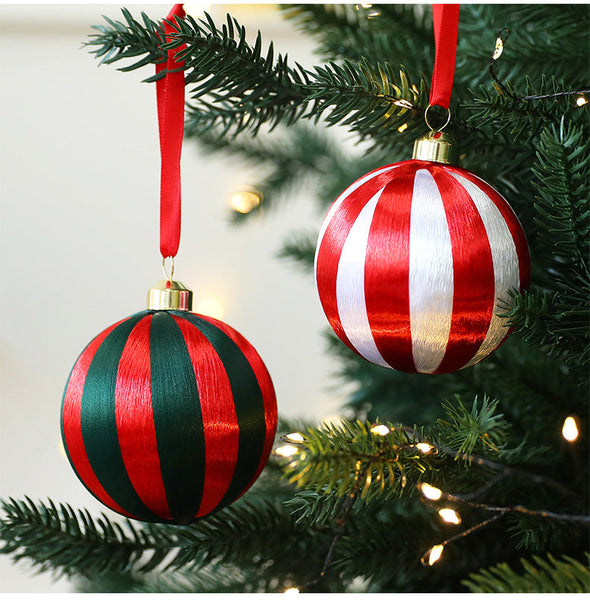 Christmas Tree Ornament 8Cm Round Ball Decoration Window Display Hanging Seasonal Decorations