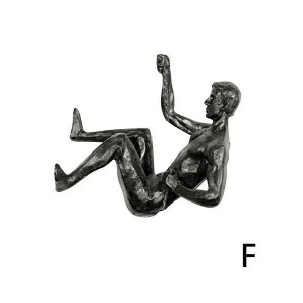 Athlete Rock Climbing Man Resin Background Wall Hanging Decoration Sculpture Statue Figures Present Retro New 2023 Sculptures & Figurines