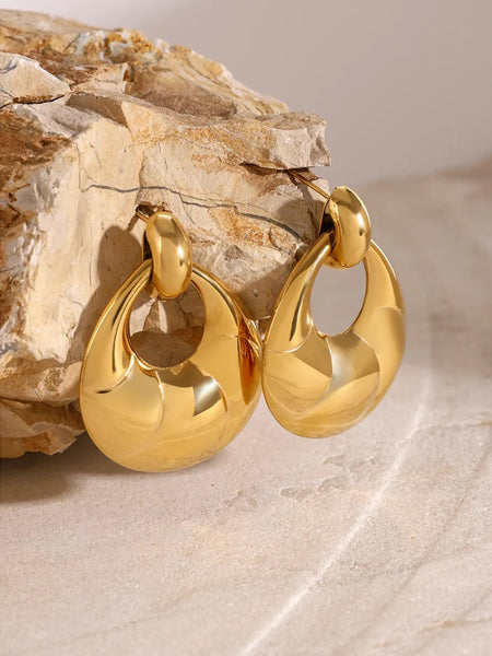 Veile Studios Stainless Steel Teardrop Shape Earrings