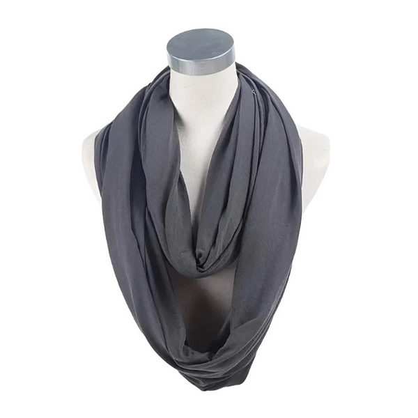 Soft Light Weight Infinity Scarf With Solid Colors Jersey Knit Loop Ring Circle New Scarves & Wraps