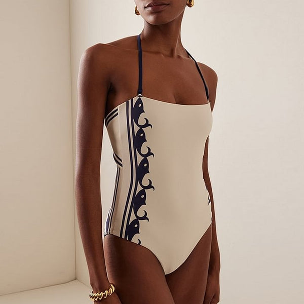 Bow Tie Ins Style One Piece Swimsuit For Women Swimwear