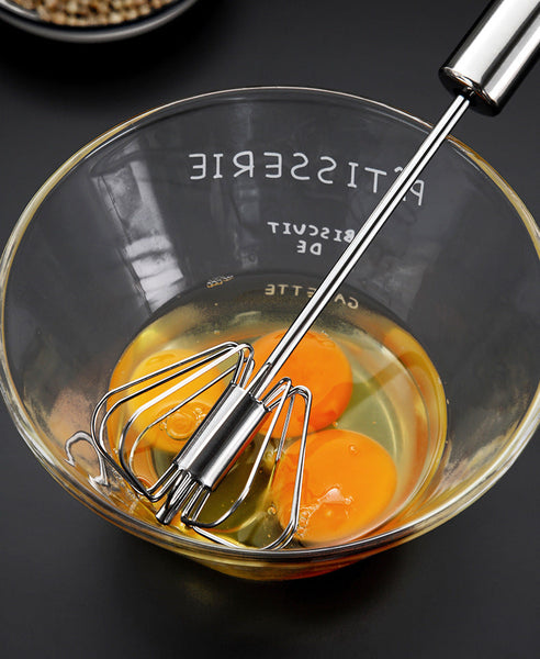 Stainless Steel Egg Beater Semi Automatic Hand Press Rotary Household Kitchen Manual Other Kitchen Gadgets