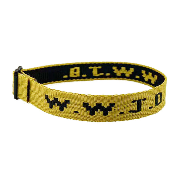 Alphabet Jacquard Printed Wrist Strap Bracelet Unisex Wwjd Adjustable Bracelets