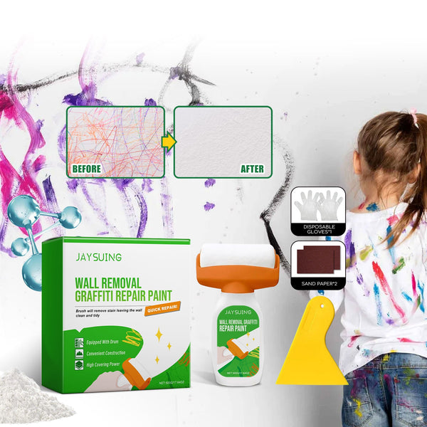 Jaysuing Wall Removal Graffiti Repair Paint, Wall Graffiti Stain Cover Repair Home Self Painted Wall Paint Paint Sprayers
