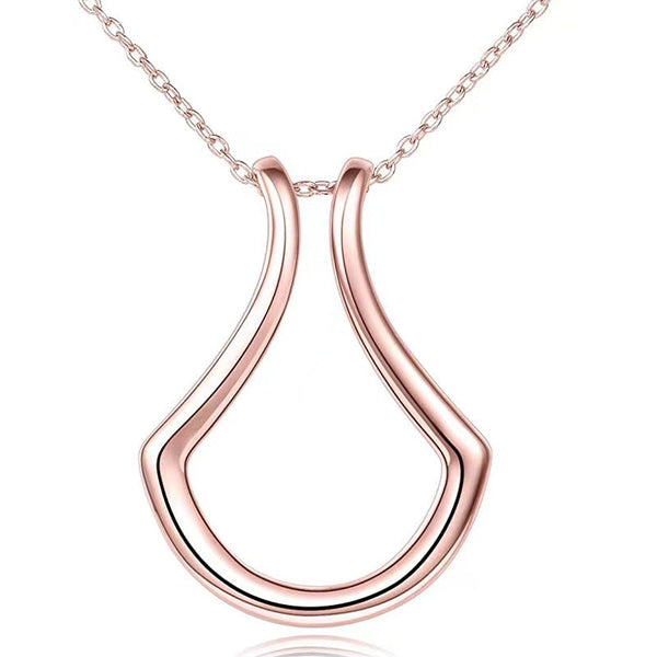 U Shaped Ring Holder Necklace As Gift For Wife Protective Pendant Necklaces & Pendants