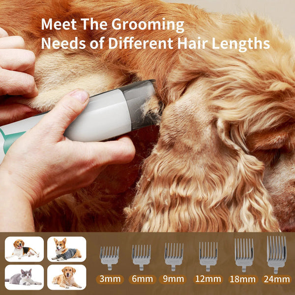 7 In 1 Pet Grooming Vacuum Kit Dog Clippers Hair Remover With Power Large Suction & Low Noise Kits Dog Grooming