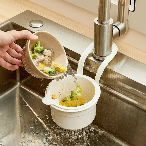 Hanging Sink Drain Basket For Kitchen Food Waste Separator Filter & Fruit Washing Strainer Colanders Strainers & Sifters