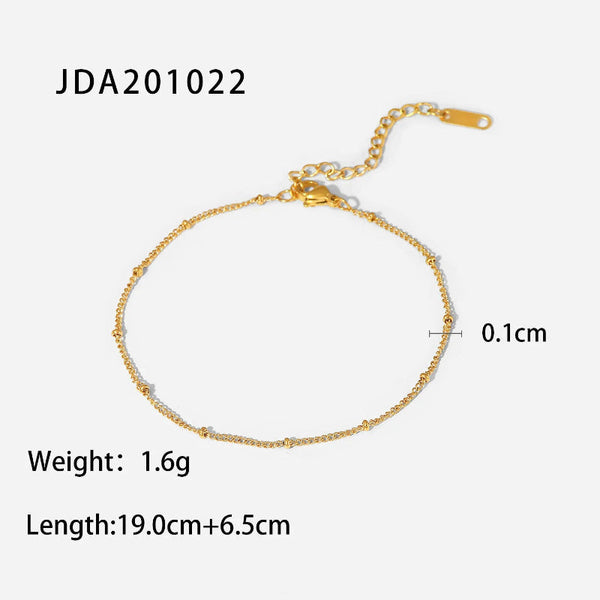 Stainless Steel Bead Anklet Anklets