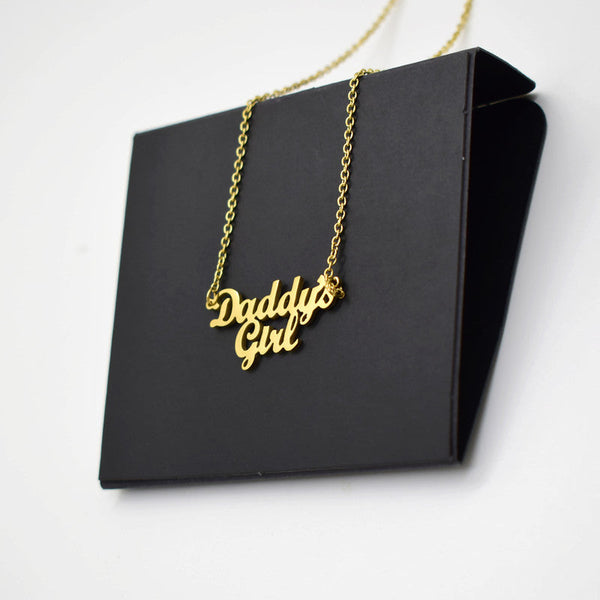 Daddy's Girl Necklace Parent's Daughter Family Member Collarbone Chain Father's Day Gift Necklaces & Pendants