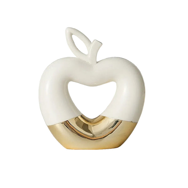 Modern Minimalist Gilded Apple Pear Creative Wine Cabinet Decorative Piece Luxury Home Living Room Entrance Ceramic Craft Ornaments & Statues