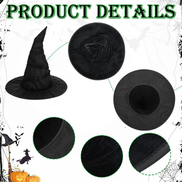 Witch Three Piece Glove Hat Glasses Cosplay Dress Up Hats