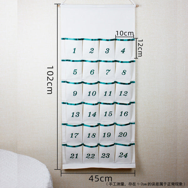 Custom Christmas Advent Calendar For Kids Hand Embroidered Diy With Name 24 Pocket Countdown Calendar. Seasonal Decorations