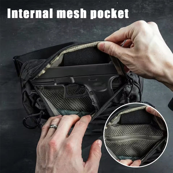 Tactical Molle Chest/Waist Ccw Bag (With Pistol Holster) Edc/Hunting Waist Packs & Bags