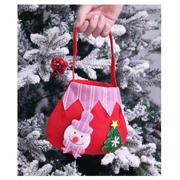 Christmas Decoration Gift Bag Santa Claus Snowman Carry Creative Candy Apple Gift Bags