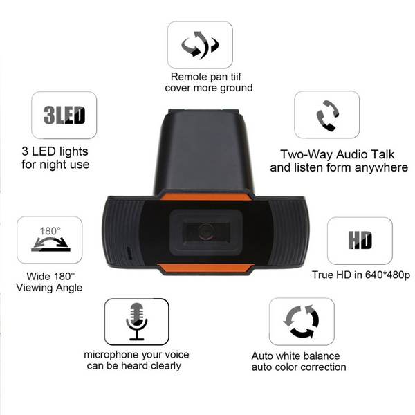 1080P Auto Focusing Webcam With Microphone For Pc Laptop Webcams