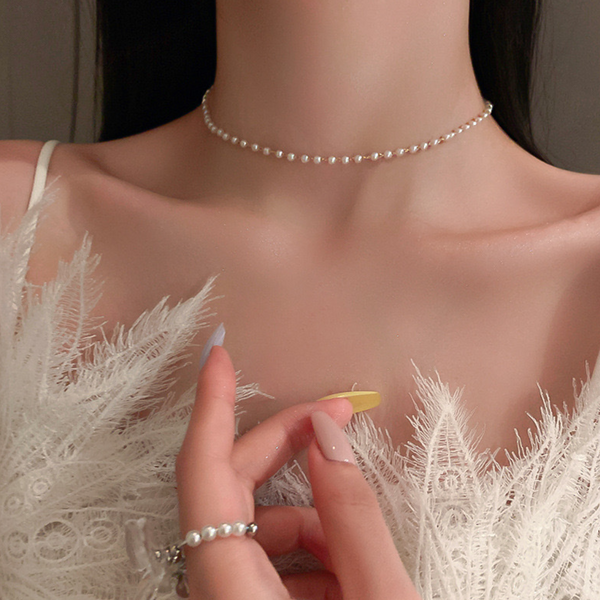 Veile Studios Pearl Pendant Necklace For Women Elegant Beaded Long Tassel Chain Accessories Necklaces & Pendants