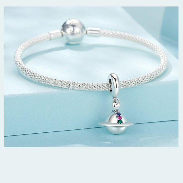 Veile Studios Silver Charm Original Romantic Planet Diy Pendant Accessories S925 Beads Necklaces & Pendants
