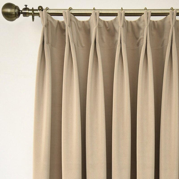 400 Centimetre Beige High Quality Modern Velvet Blackout Curtains For Living Room Bedroom Dining Window Drape Curtains & Drapes