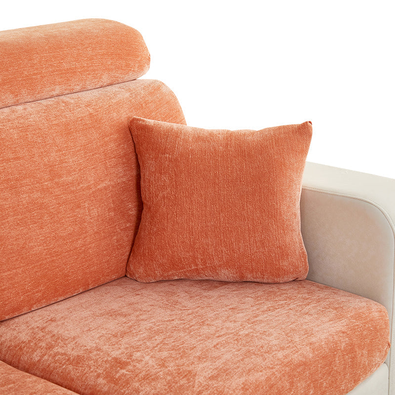 Pillowcase 45X45cm Rustic Orange Polyester Chenille Thick Stretchable Cushion Pillow Cases