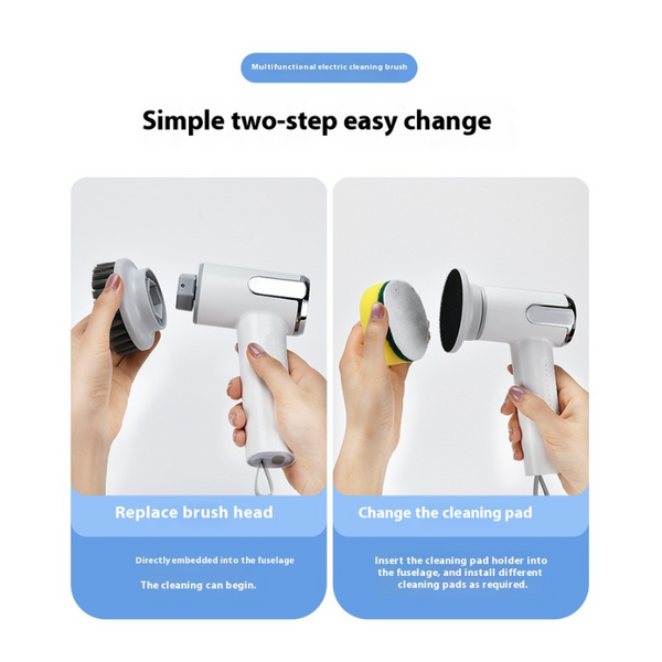Multifunctional Smart Display Electric Cleaning Brush Wireless Kitchen Tool Cleaning Brushes