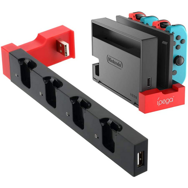 4 In1 Charger Station Stand For Nintendo Switch Joy Con With Led Indication Chargers & Charging Docks