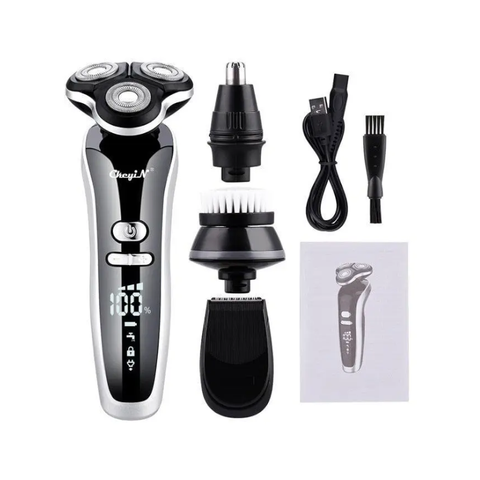 4 In 1 Electric Shaver For Men Beard Nose Trimmer Cordless Hair Clipper