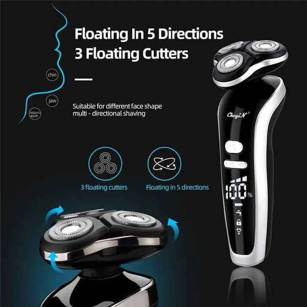 4 In 1 Electric Shaver For Men Beard Nose Trimmer Cordless Hair Clipper