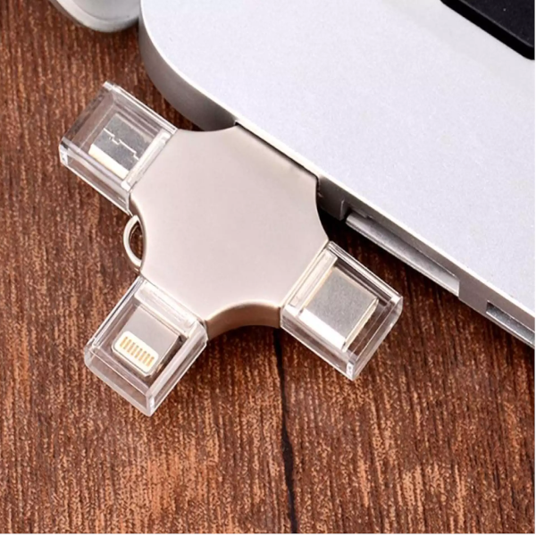 4 In 1 Usb Flash Drive For Iphone Pendrive 256Gb 3.0 Memory Stick External Storage Iosandroidtype Cwindows Device