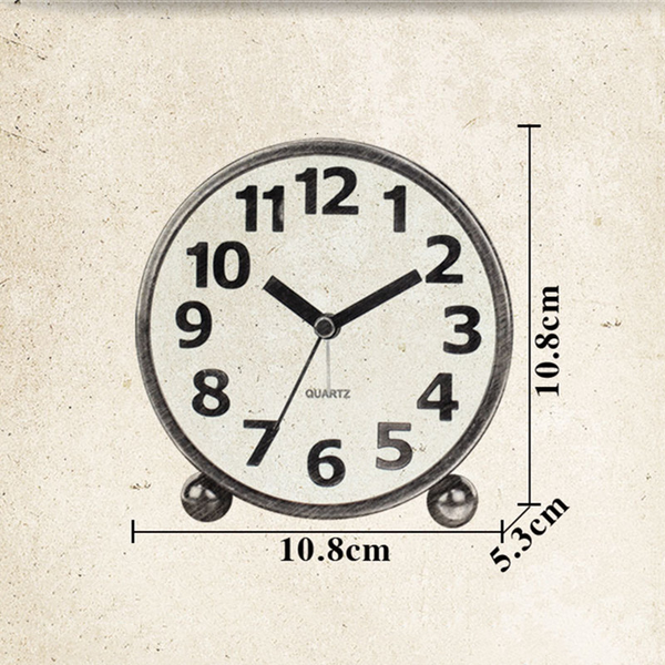 4Inches Creative Children Alarm Clock Simple Electronic Tick Free Suitable For Bedroom Red Alarm Clocks & Clock Radios